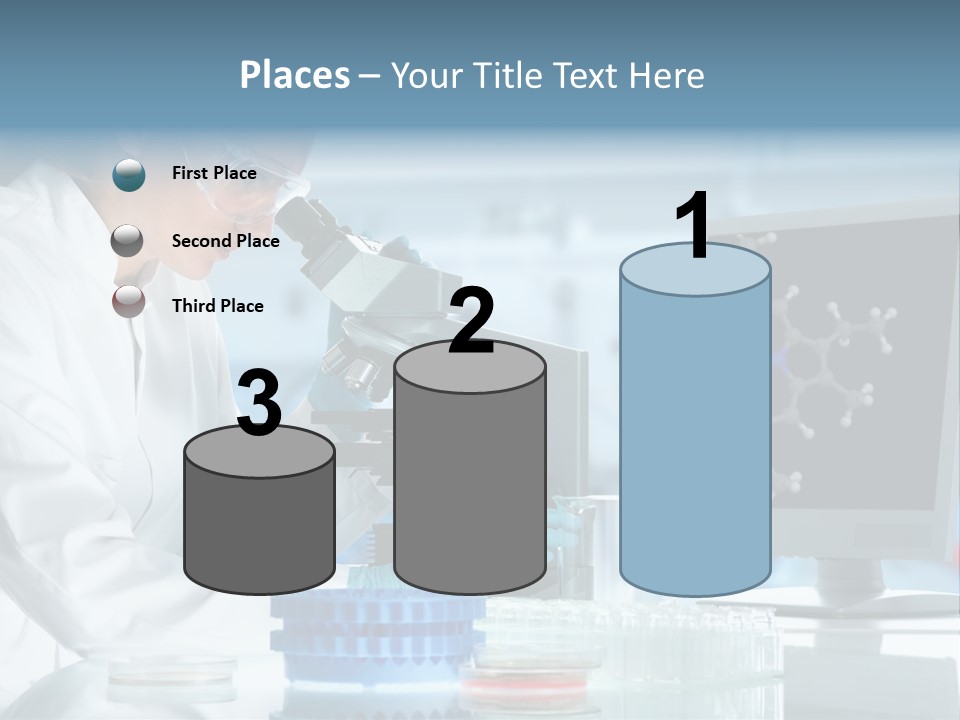 Liquid Molecule Chemist PowerPoint Template