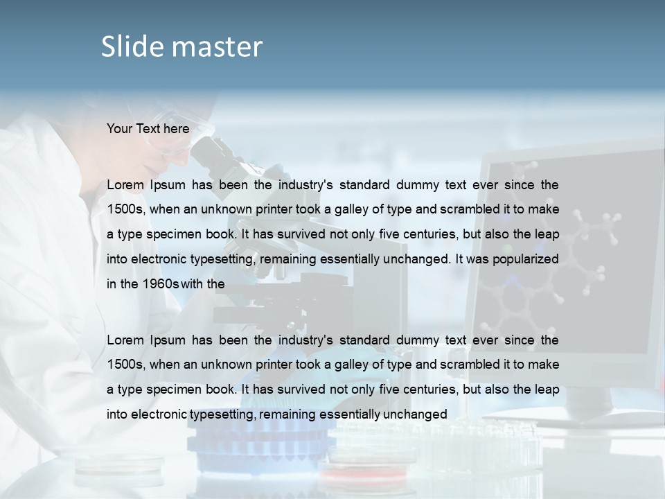 Liquid Molecule Chemist PowerPoint Template