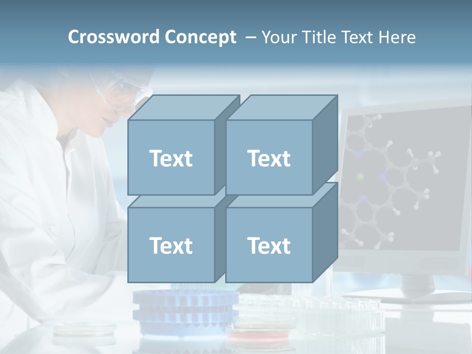 Liquid Molecule Chemist PowerPoint Template