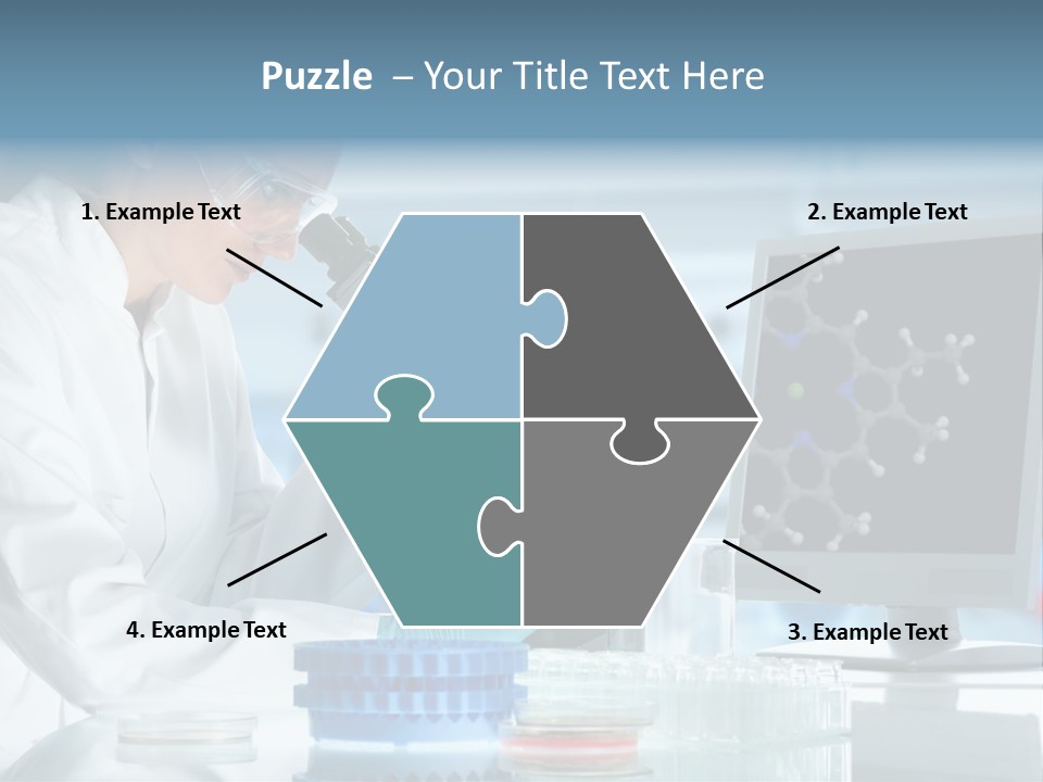 Liquid Molecule Chemist PowerPoint Template