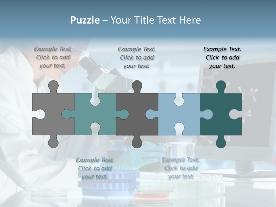 Liquid Molecule Chemist PowerPoint Template