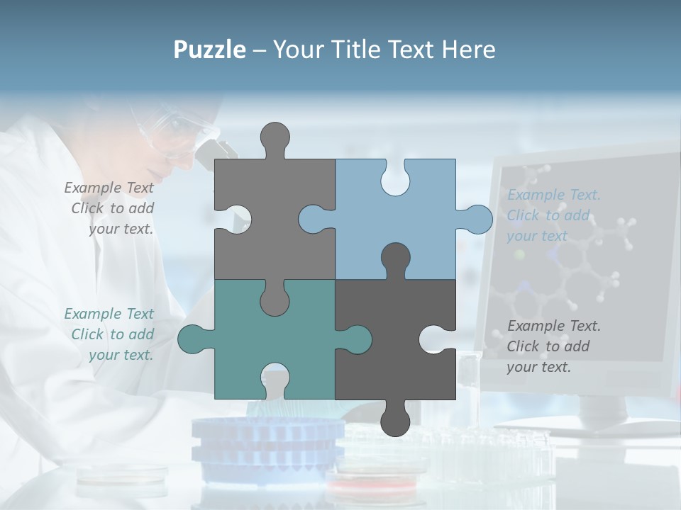 Liquid Molecule Chemist PowerPoint Template