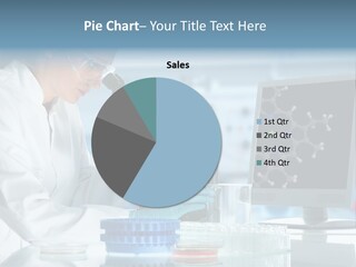 Liquid Molecule Chemist PowerPoint Template