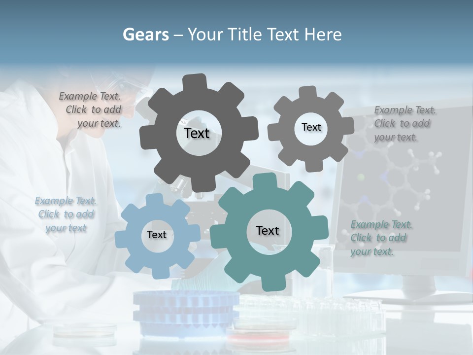 Liquid Molecule Chemist PowerPoint Template