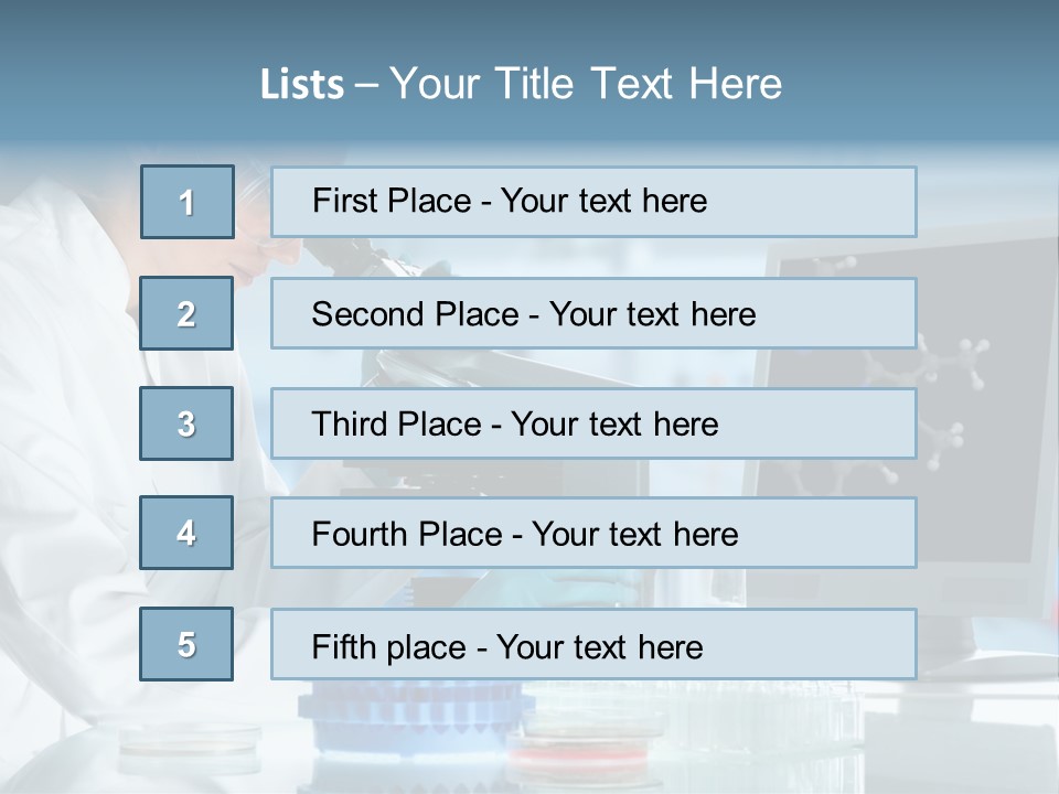 Liquid Molecule Chemist PowerPoint Template