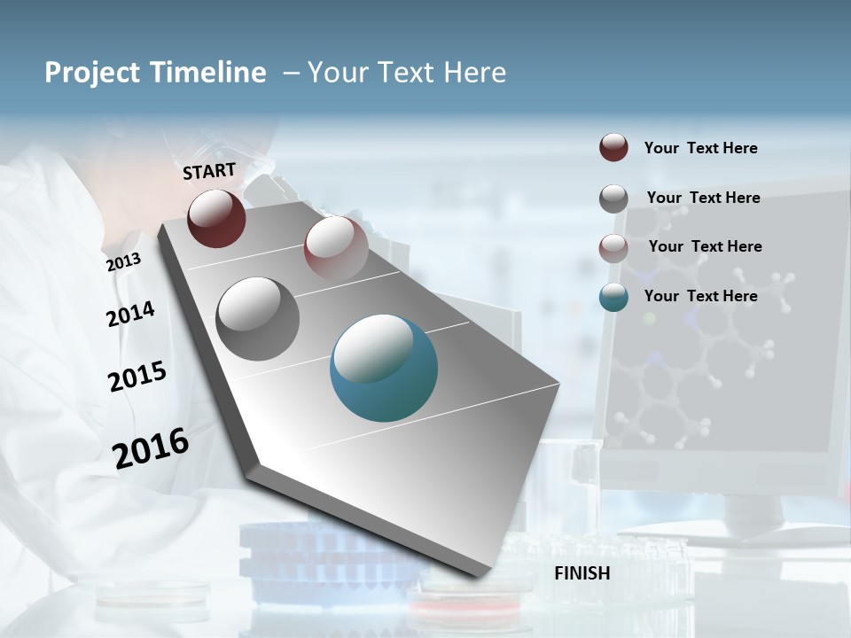 Liquid Molecule Chemist PowerPoint Template