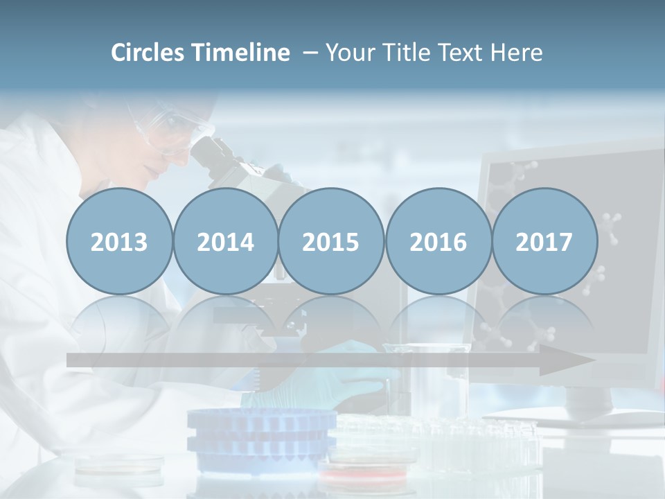 Liquid Molecule Chemist PowerPoint Template