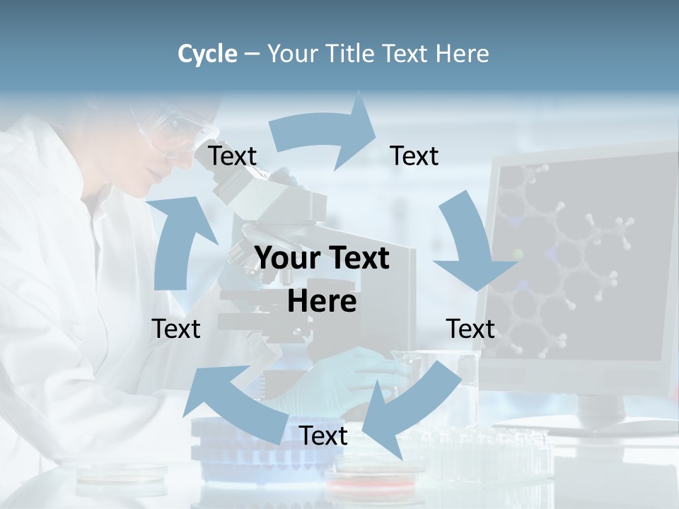 Liquid Molecule Chemist PowerPoint Template