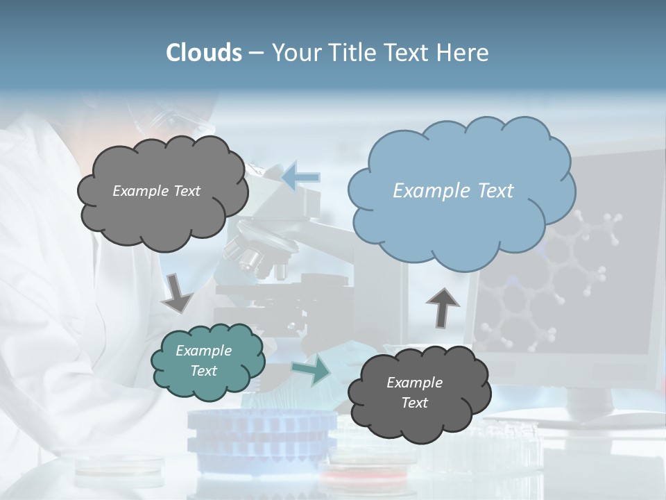 Liquid Molecule Chemist PowerPoint Template