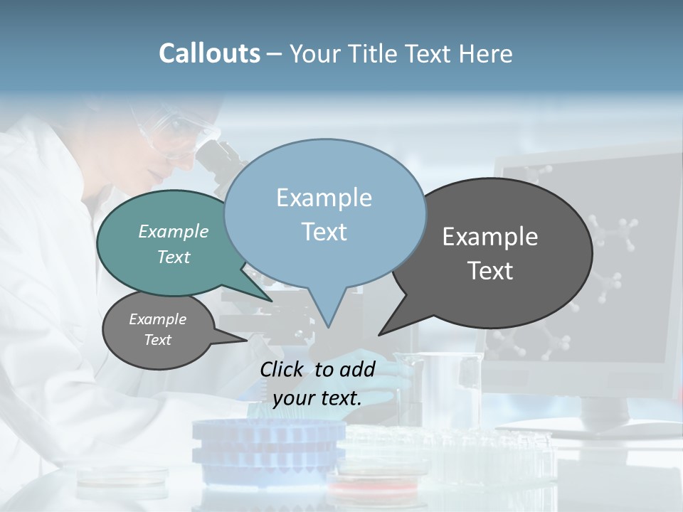 Liquid Molecule Chemist PowerPoint Template