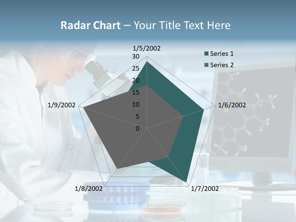 Liquid Molecule Chemist PowerPoint Template