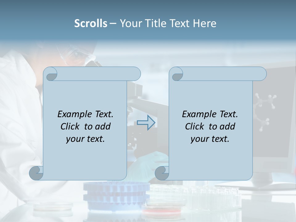 Liquid Molecule Chemist PowerPoint Template
