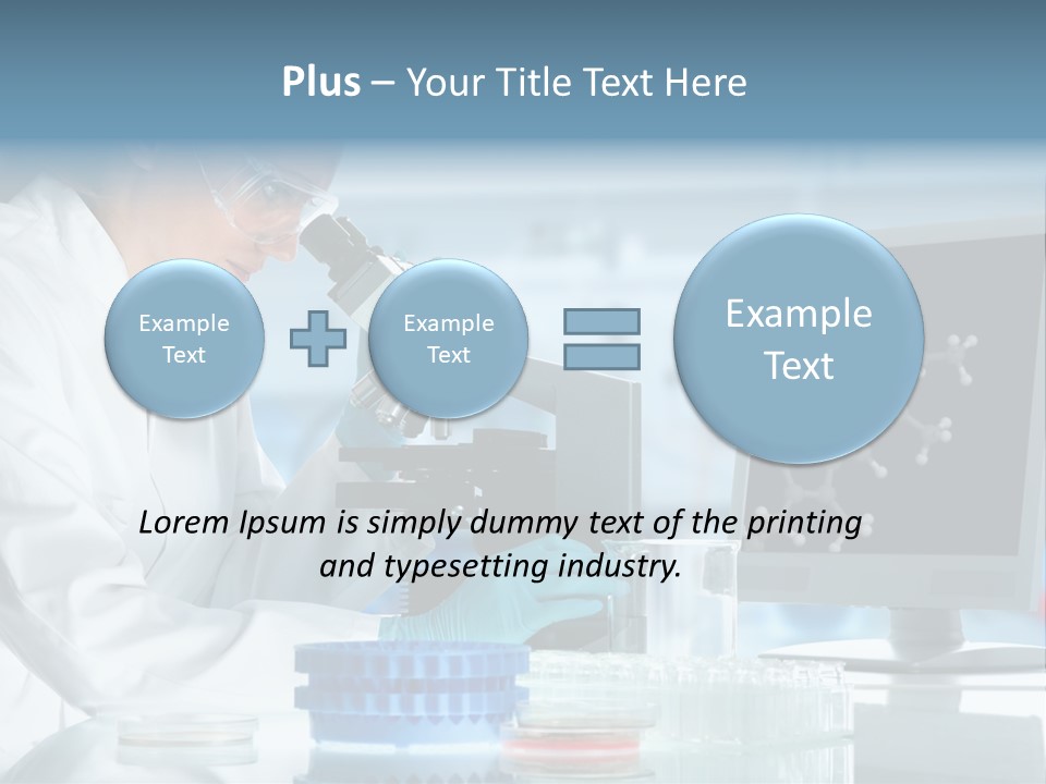 Liquid Molecule Chemist PowerPoint Template