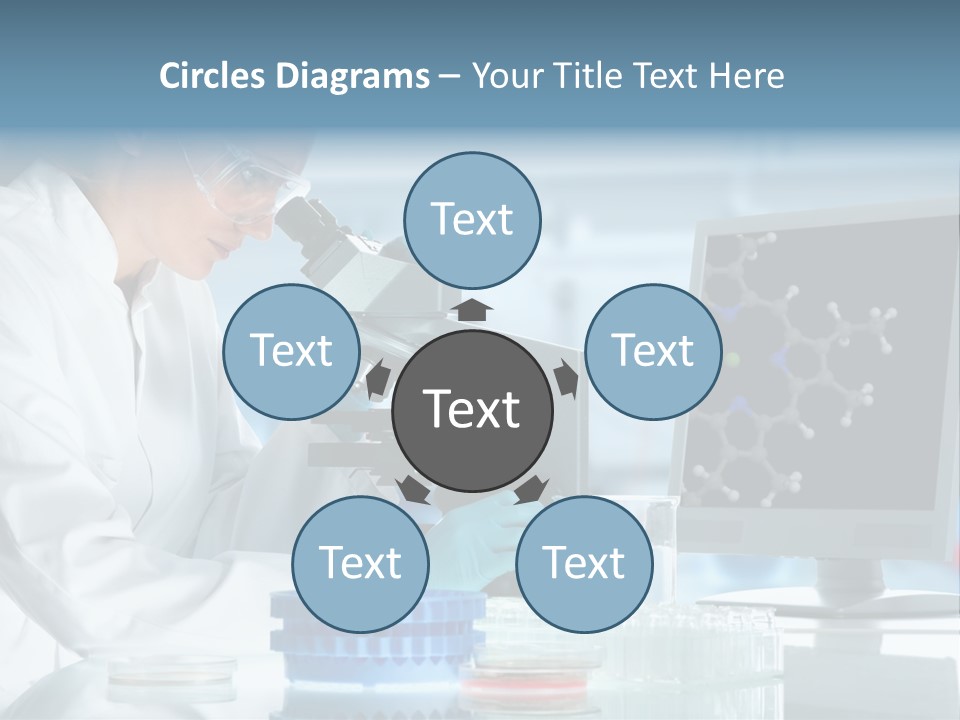 Liquid Molecule Chemist PowerPoint Template