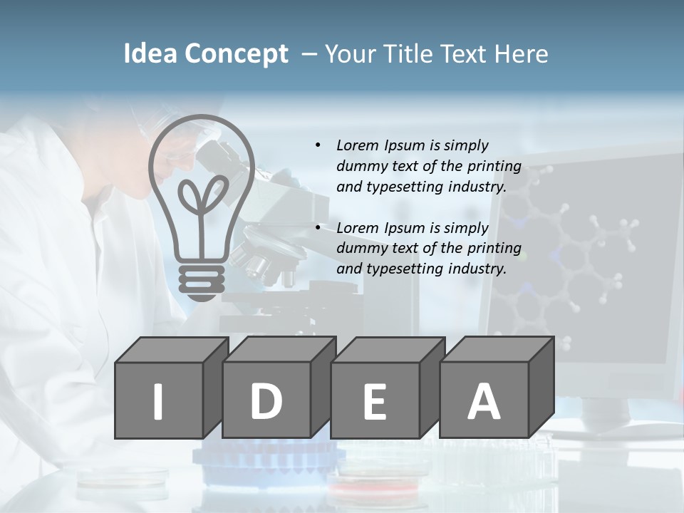 Liquid Molecule Chemist PowerPoint Template