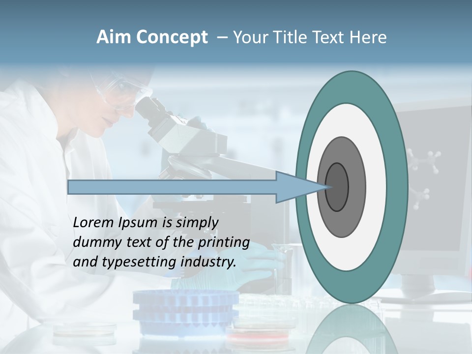 Liquid Molecule Chemist PowerPoint Template