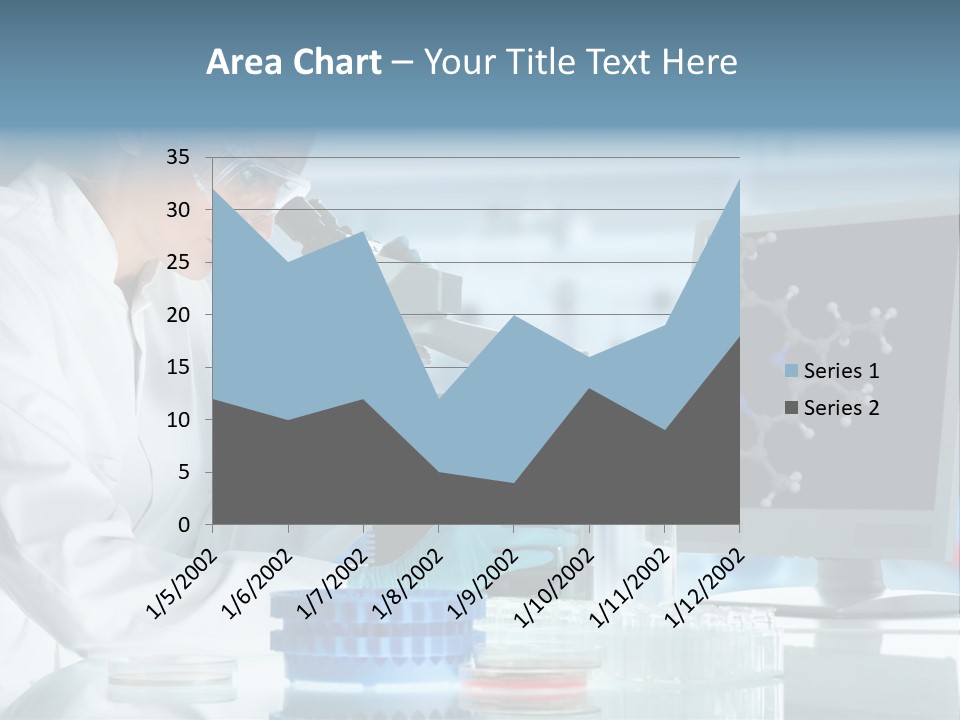 Liquid Molecule Chemist PowerPoint Template