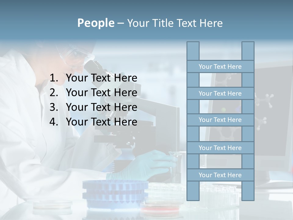Liquid Molecule Chemist PowerPoint Template