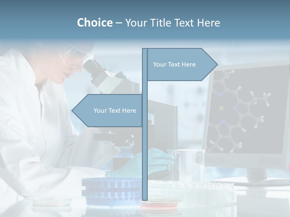 Liquid Molecule Chemist PowerPoint Template