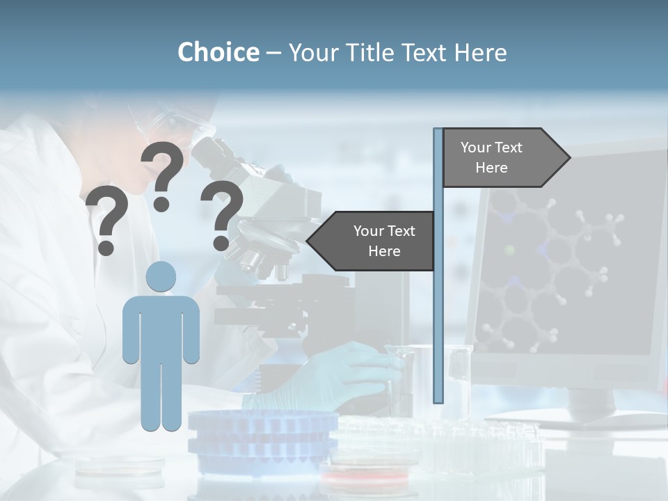 Liquid Molecule Chemist PowerPoint Template