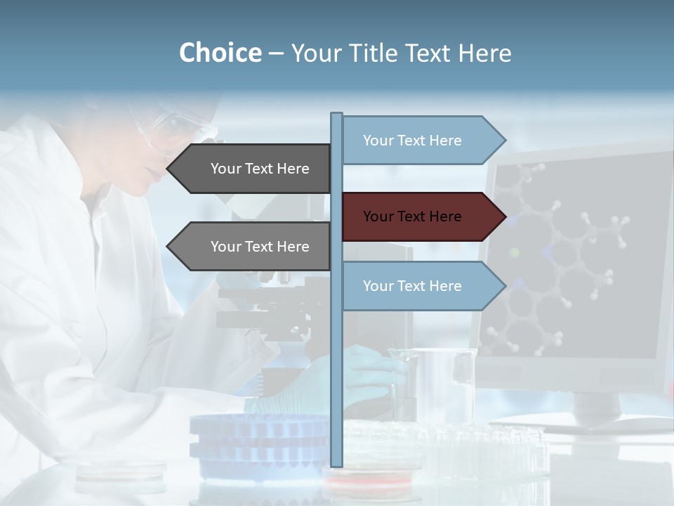 Liquid Molecule Chemist PowerPoint Template