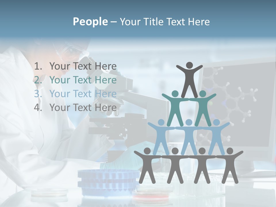 Liquid Molecule Chemist PowerPoint Template