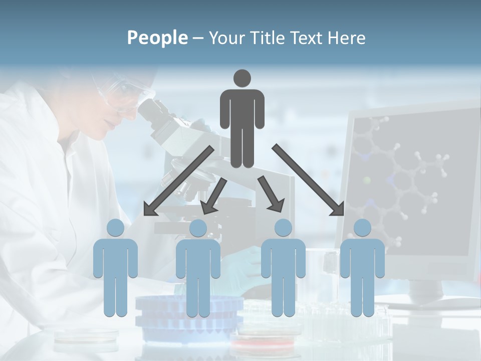 Liquid Molecule Chemist PowerPoint Template