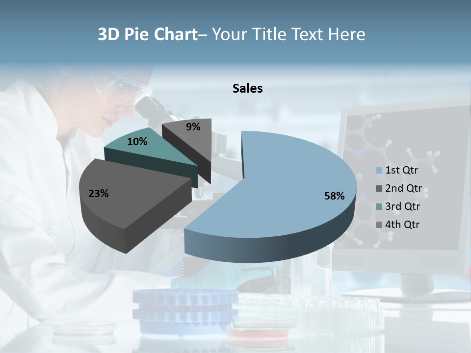 Liquid Molecule Chemist PowerPoint Template