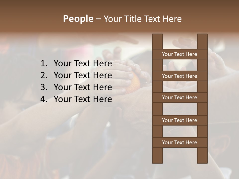 Slum Orange Homeless PowerPoint Template