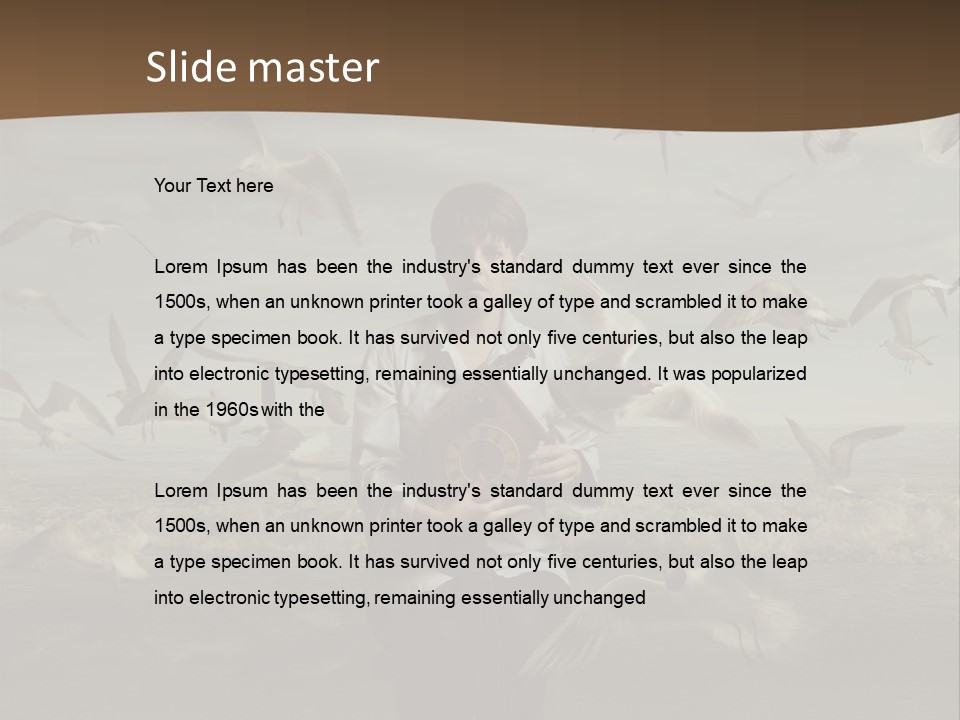 Time Birdhouse Portrait PowerPoint Template