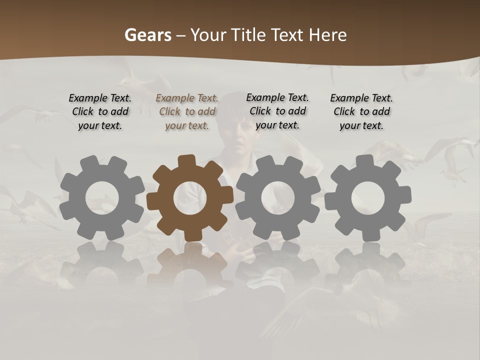 Time Birdhouse Portrait PowerPoint Template