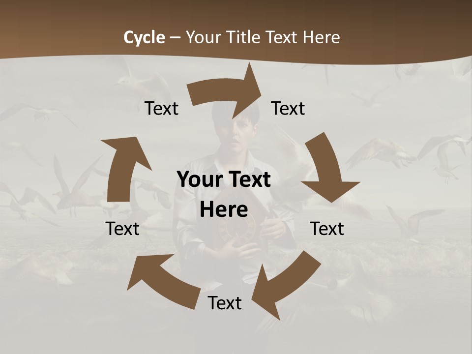 Time Birdhouse Portrait PowerPoint Template