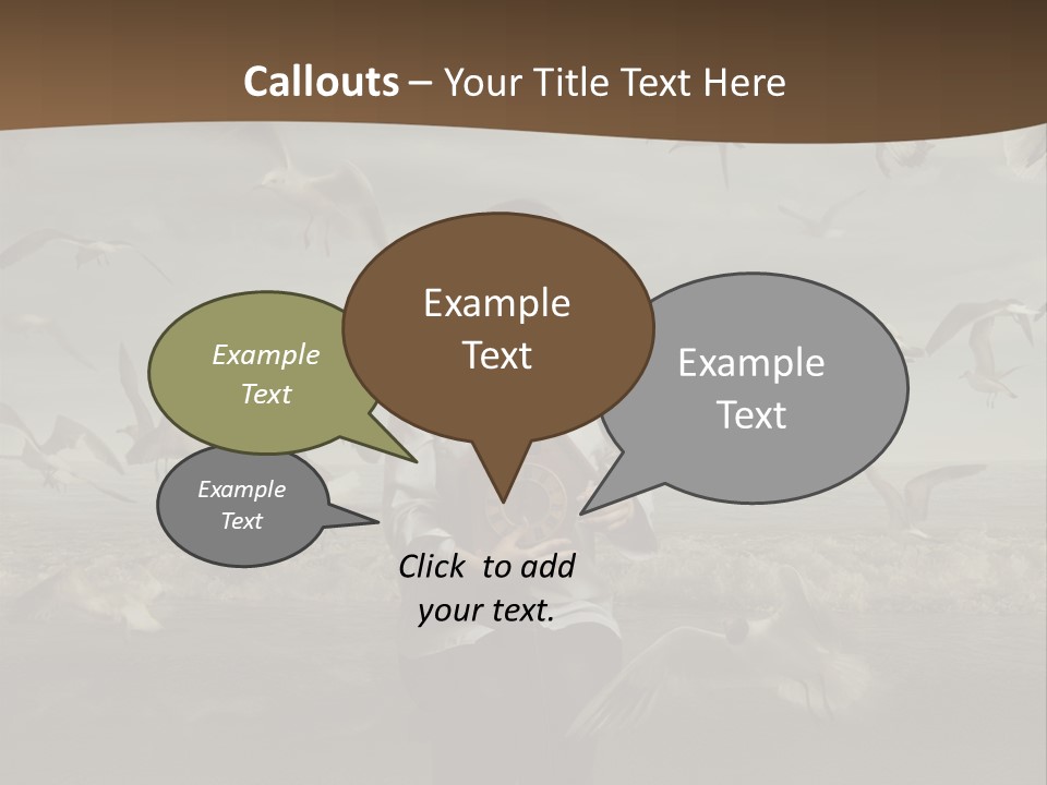 Time Birdhouse Portrait PowerPoint Template