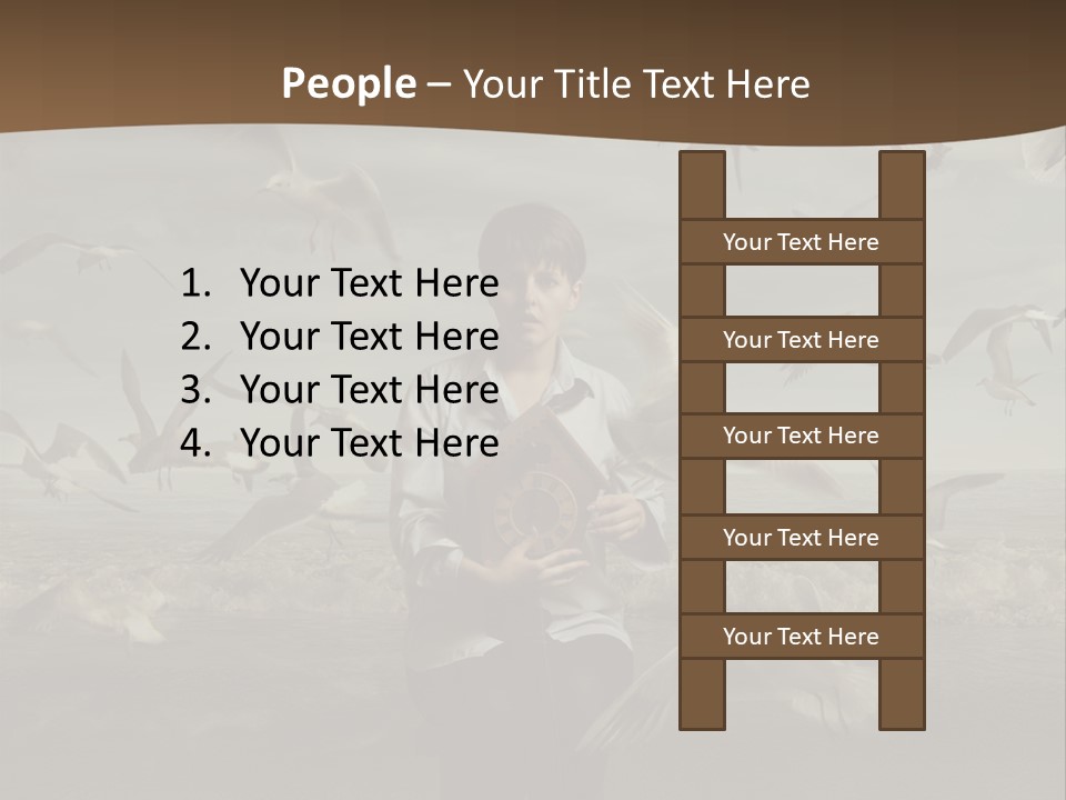 Time Birdhouse Portrait PowerPoint Template