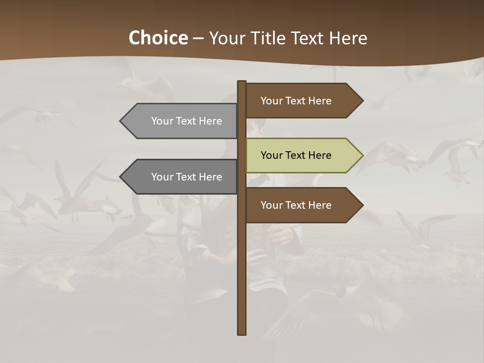 Time Birdhouse Portrait PowerPoint Template