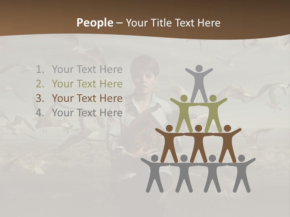 Time Birdhouse Portrait PowerPoint Template