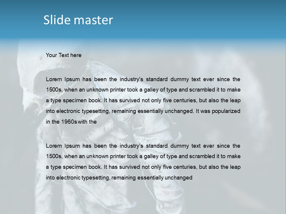 Skull Raven Depression PowerPoint Template