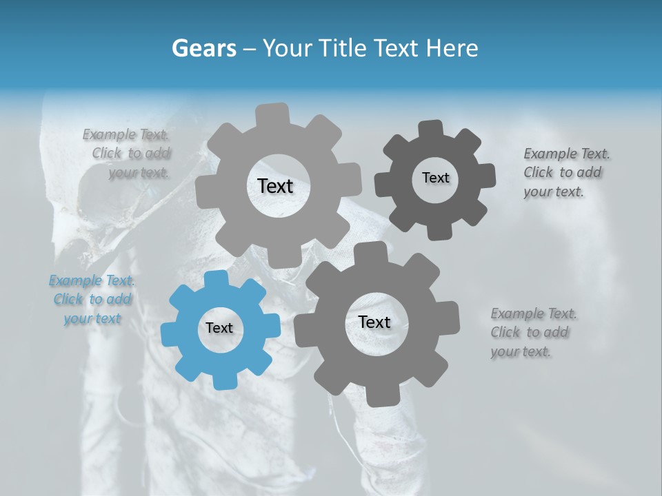 Skull Raven Depression PowerPoint Template