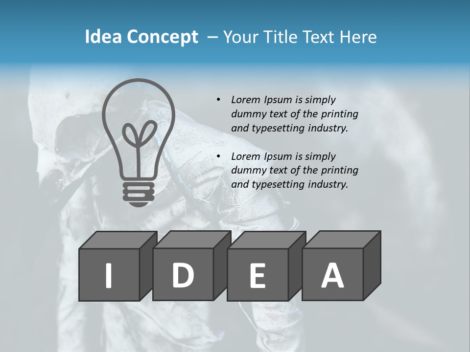 Skull Raven Depression PowerPoint Template