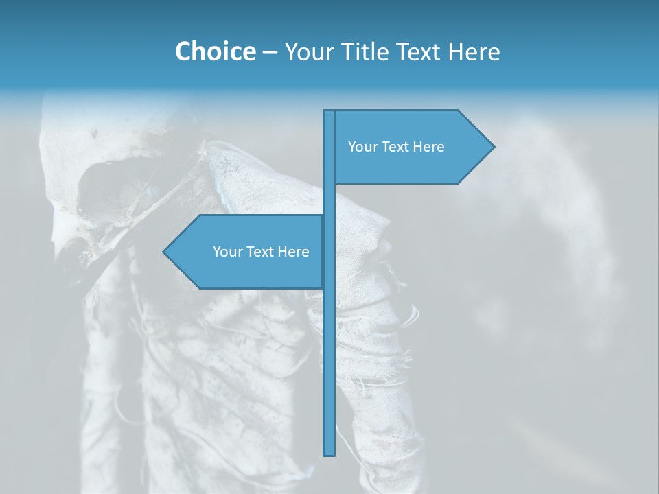 Skull Raven Depression PowerPoint Template