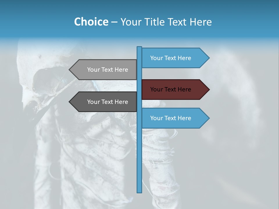 Skull Raven Depression PowerPoint Template