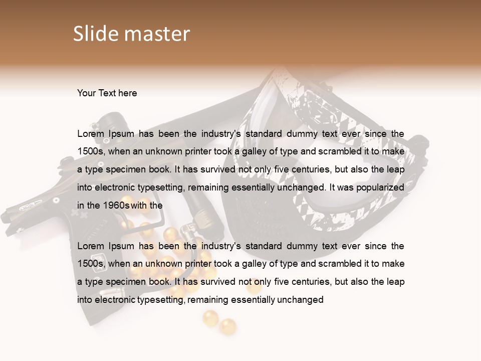 Mask Sport Paintballs PowerPoint Template