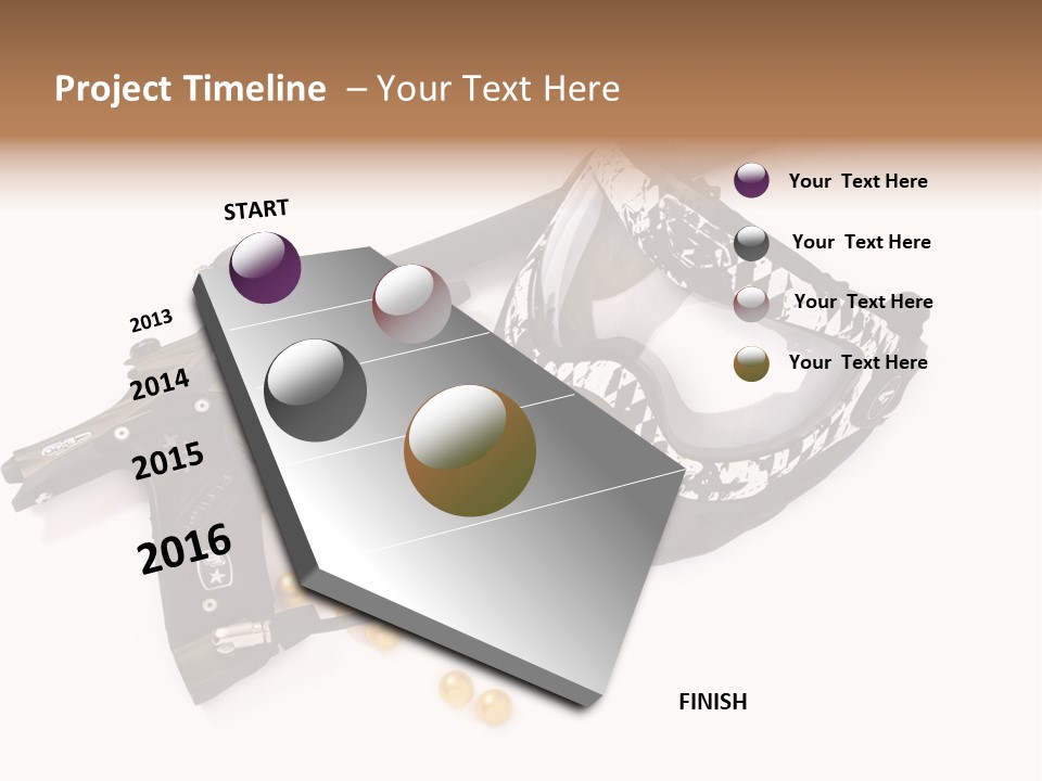 Mask Sport Paintballs PowerPoint Template