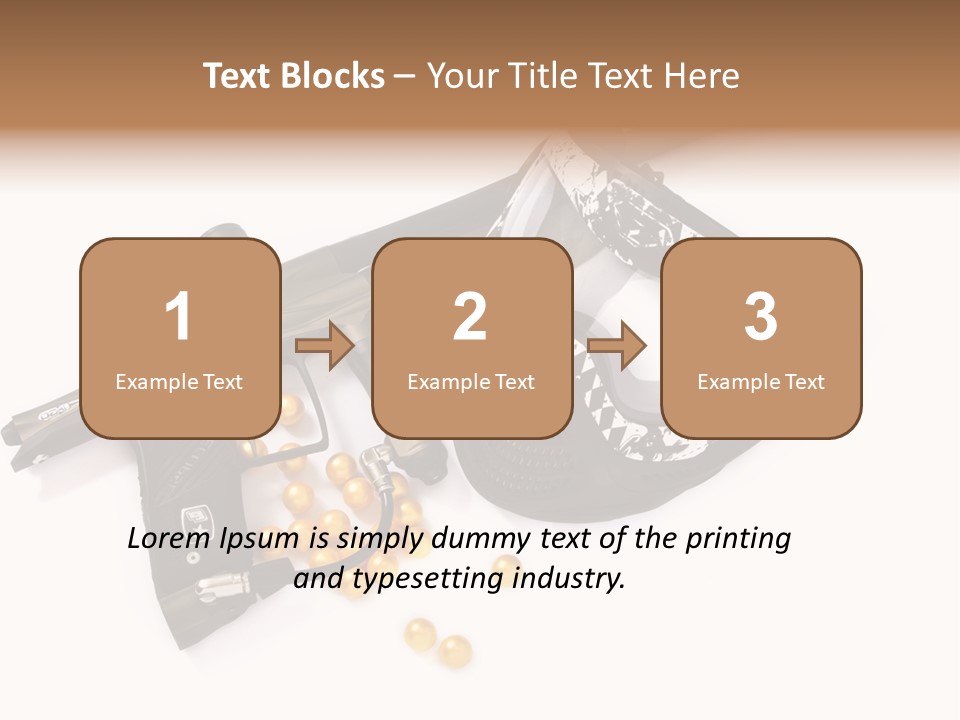 Mask Sport Paintballs PowerPoint Template