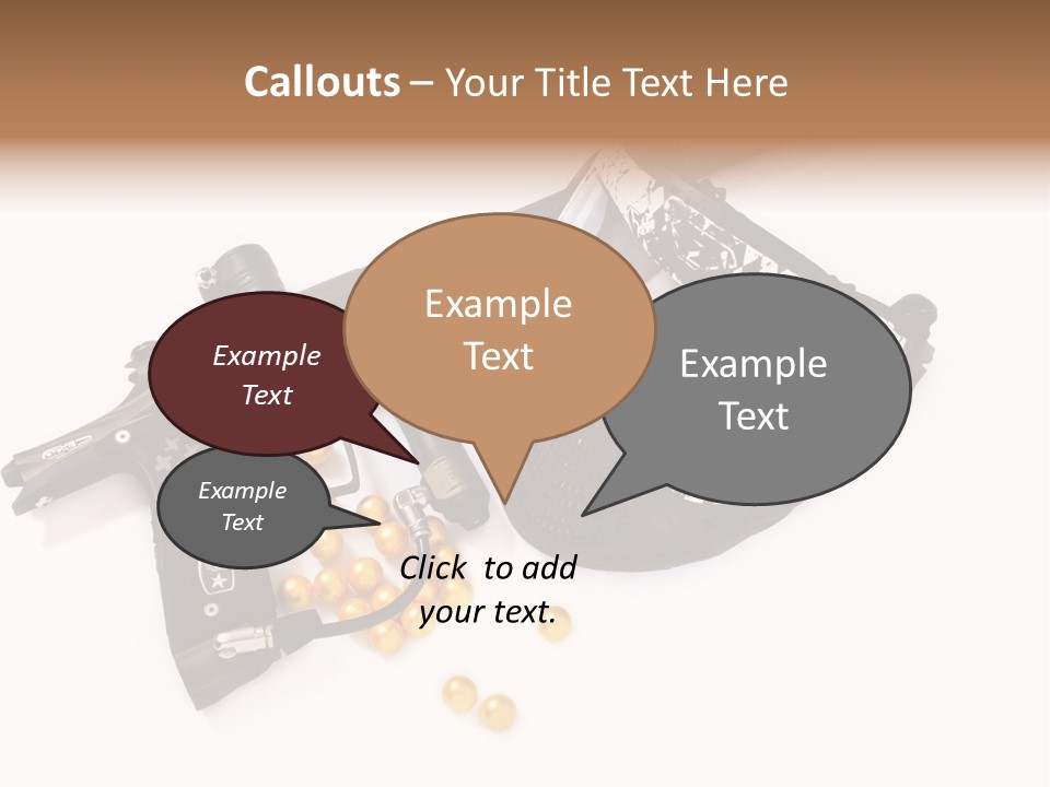 Mask Sport Paintballs PowerPoint Template