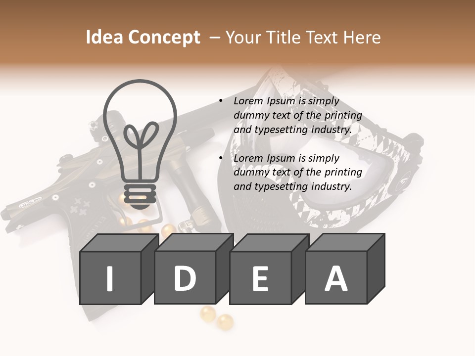 Mask Sport Paintballs PowerPoint Template