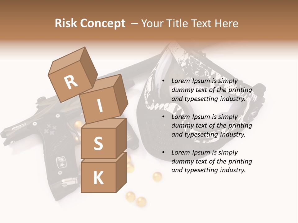 Mask Sport Paintballs PowerPoint Template