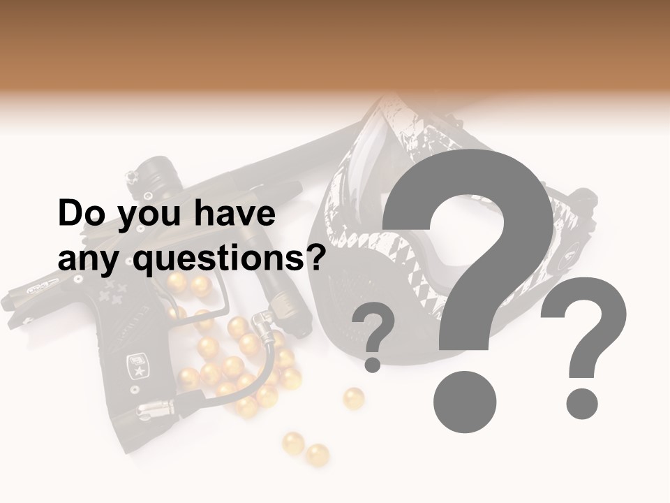 Mask Sport Paintballs PowerPoint Template