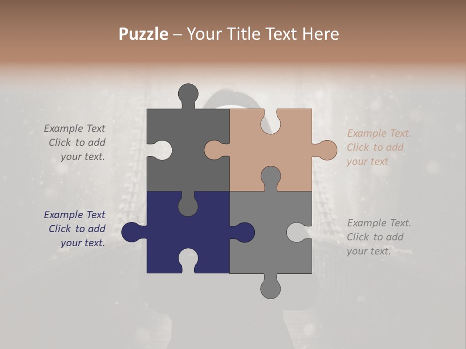 Fog Bridge Dark PowerPoint Template