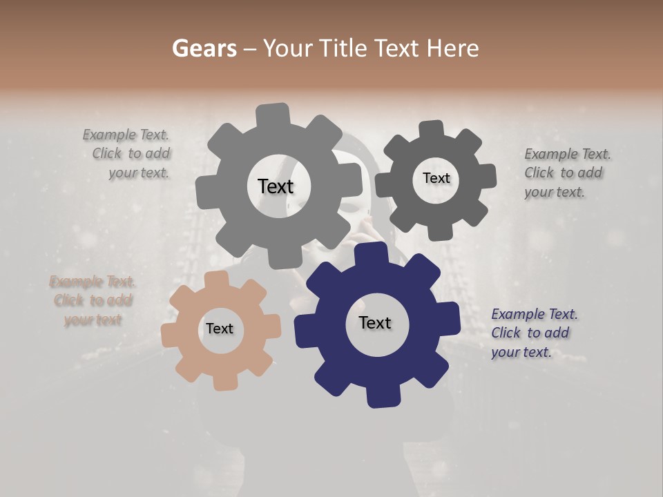 Fog Bridge Dark PowerPoint Template